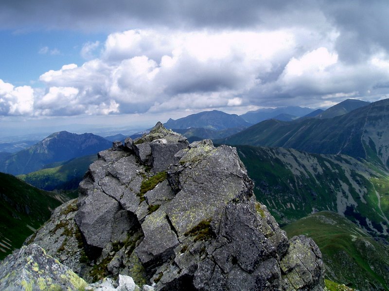 Toppen av Ostry Rohac (Vassa hornet, 2088m) Endast för de utan höjdskräck